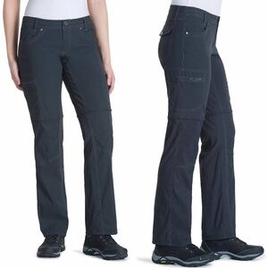 Kuhl Women’s Kliffside Convertible Hiking Cargo Pants Mid Rise in Dark Gray 4